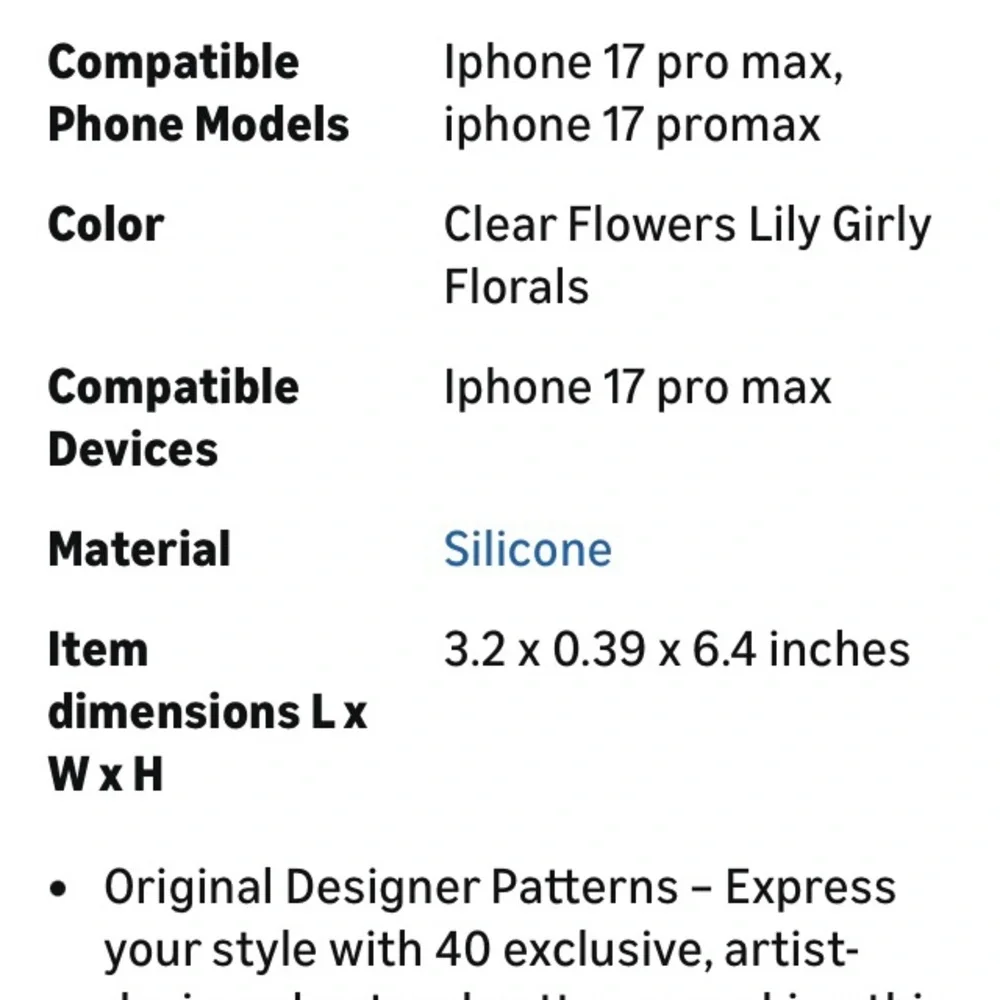 Floral Pattern Phone Case